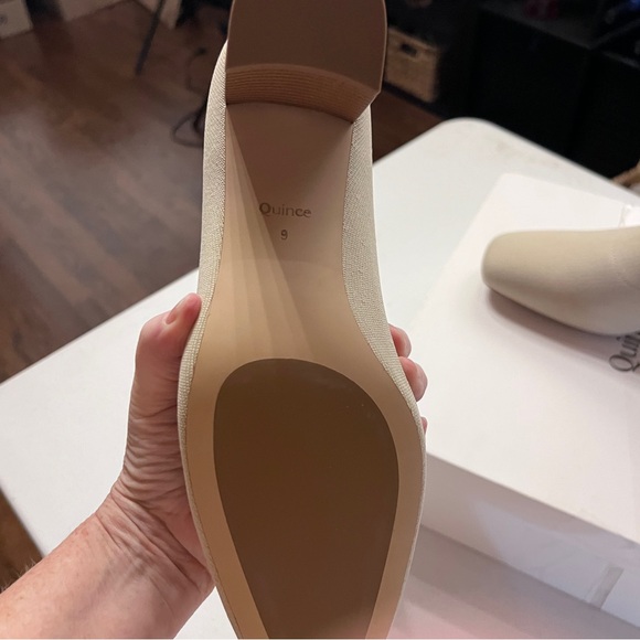 Quince Eco Knit Heeled Sock Bootie Almond Sustainable  - HOLIDAY SPECIAL - Picture 8 of 11